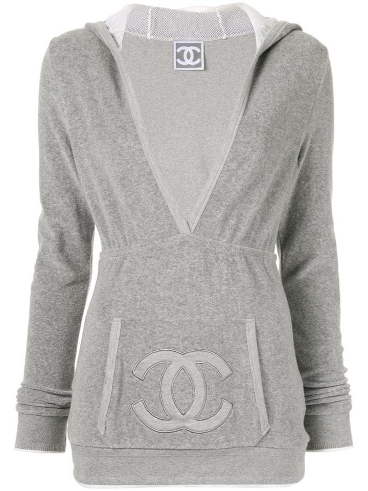 Chanel Pre-owned Interlocking Cc Sports Line Hoodie - Grey