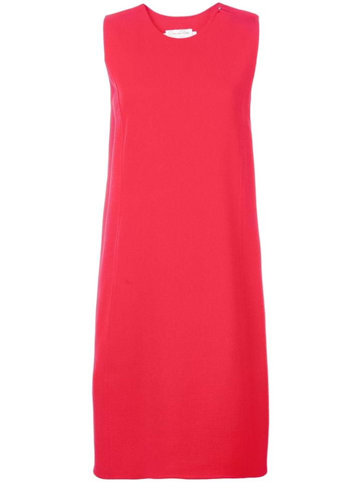 Oscar De La Renta Back Scarf Detail Dress - Red