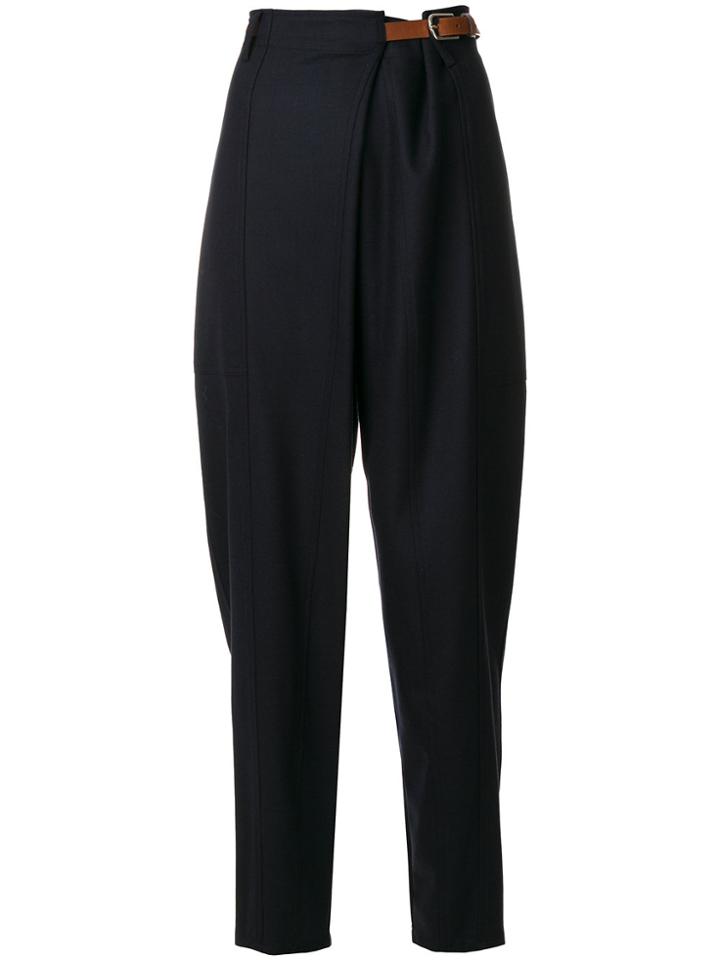 Barena High-rise Belted Trousers - Blue