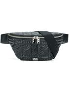 Karl Lagerfeld Studs Quilted Belt Bag - Black