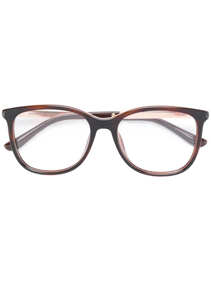 Jimmy Choo Eyewear Square Frame Glasses - Brown