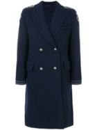Ermanno Scervino Double Breasted Coat - Blue