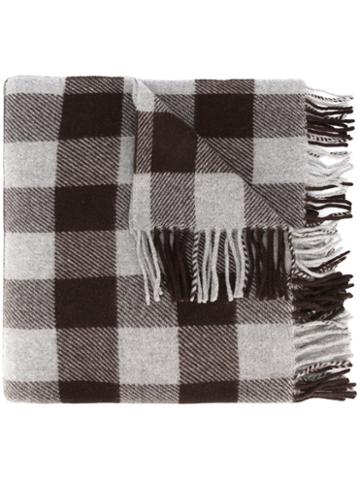 Études Studio Plaid Fringed Scarf
