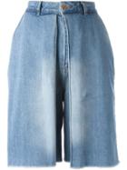 Aalto Wide-leg Denim Shorts, Women's, Size: 40, Blue, Cotton