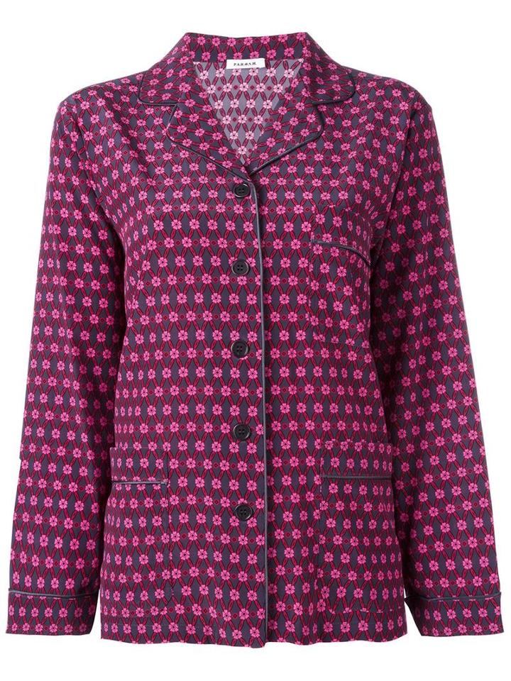 P.a.r.o.s.h. 'seventy' Top, Women's, Size: Xs, Pink/purple, Silk/spandex/elastane