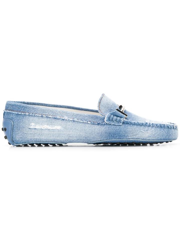 Tod's Embellished Loafers - Blue
