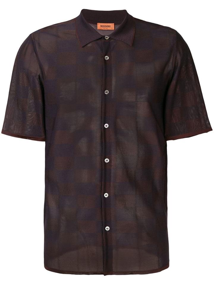 Missoni Two-tone Check Shirt - Blue