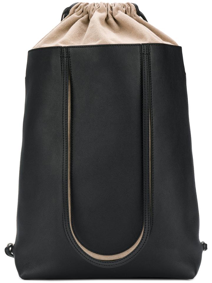 Maison Margiela Logo Patch Backpack - Black