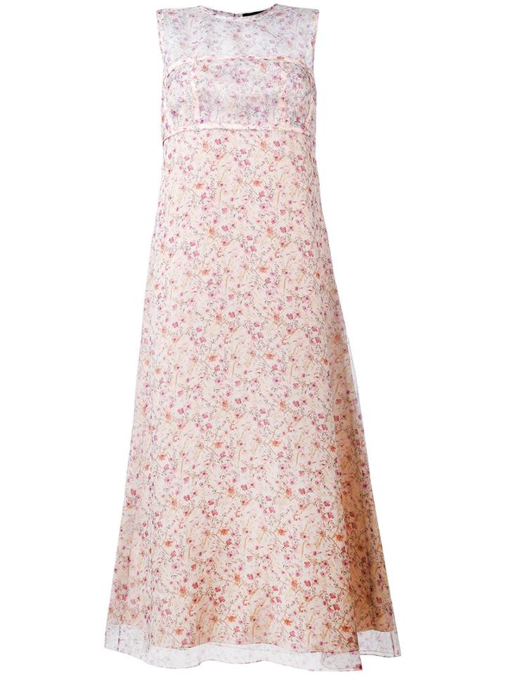 Calvin Klein - Floral Printed Dress - Women - Silk - 40, Pink, Silk