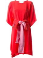 Gianluca Capannolo Bow Belt Detail Dress, Women's, Size: 44, Red, Viscose/acetate