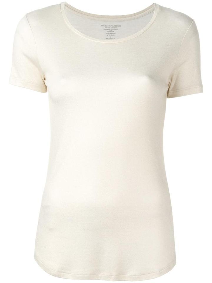 Majestic Filatures Metallic T-shirt, Women's, Size: Iii, Nude/neutrals, Viscose/spandex/elastane