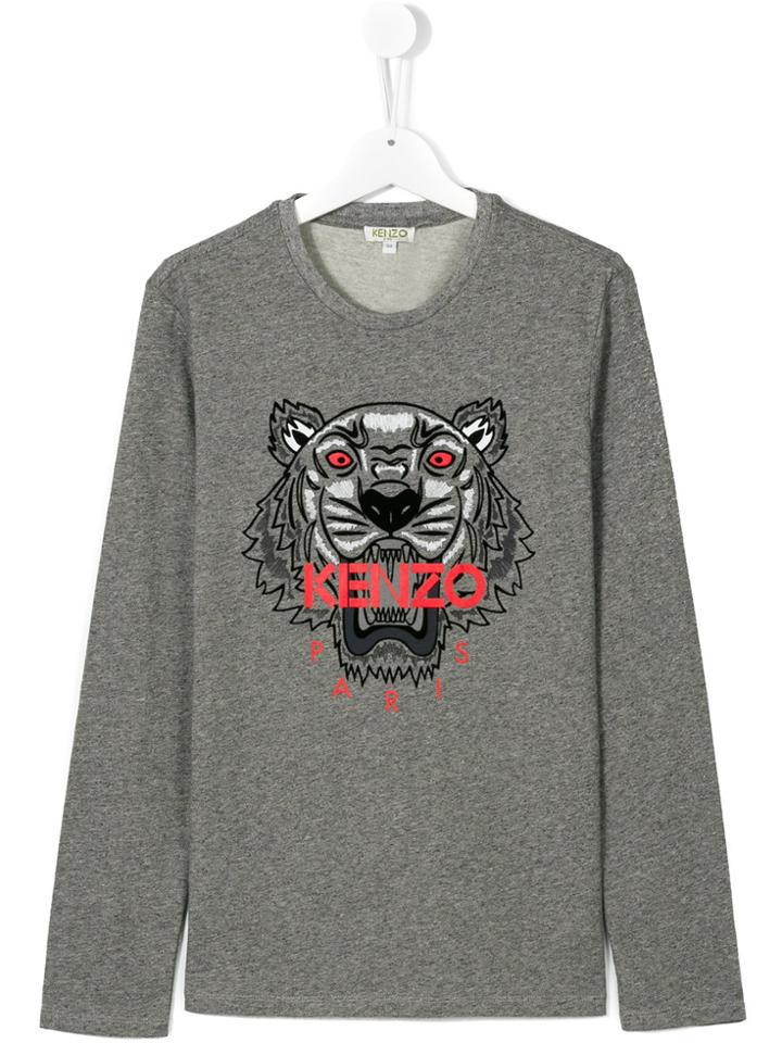 Kenzo Kids Tiger Print T-shirt - Grey