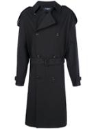 Raf Simons Oversized Trench Coat - Black