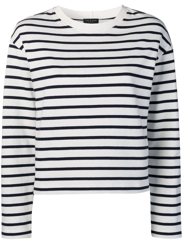 Rag & Bone Horizontal Stripes Jumper - White