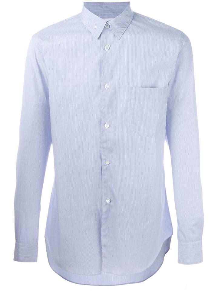 Comme Des Garçons Shirt 'forever' Stripe Shirt, Men's, Size: Large, Blue, Cotton
