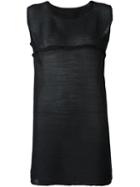 Issey Miyake Cauliflower Plissé Tank Top, Women's, Black, Polyester