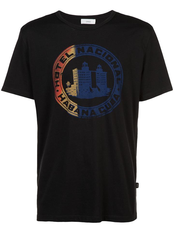 Onia Hotel Cuba Print Johnny T-shirt - Blue