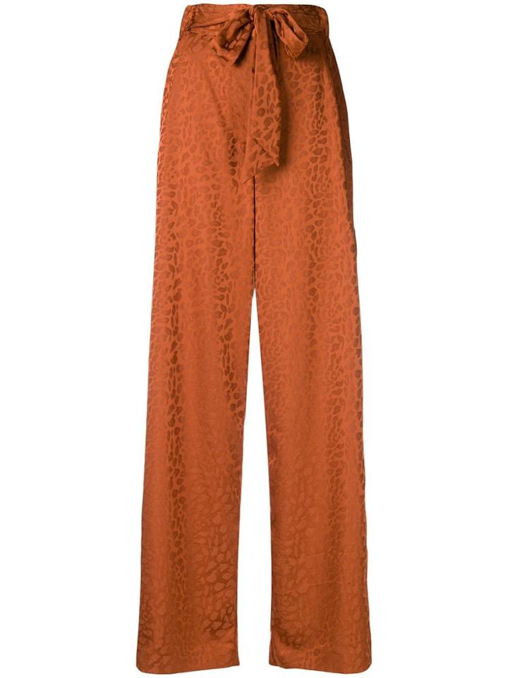 Just Cavalli Abstract Pattern Palazzo Trousers - Brown