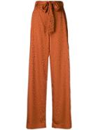 Just Cavalli Abstract Pattern Palazzo Trousers - Brown