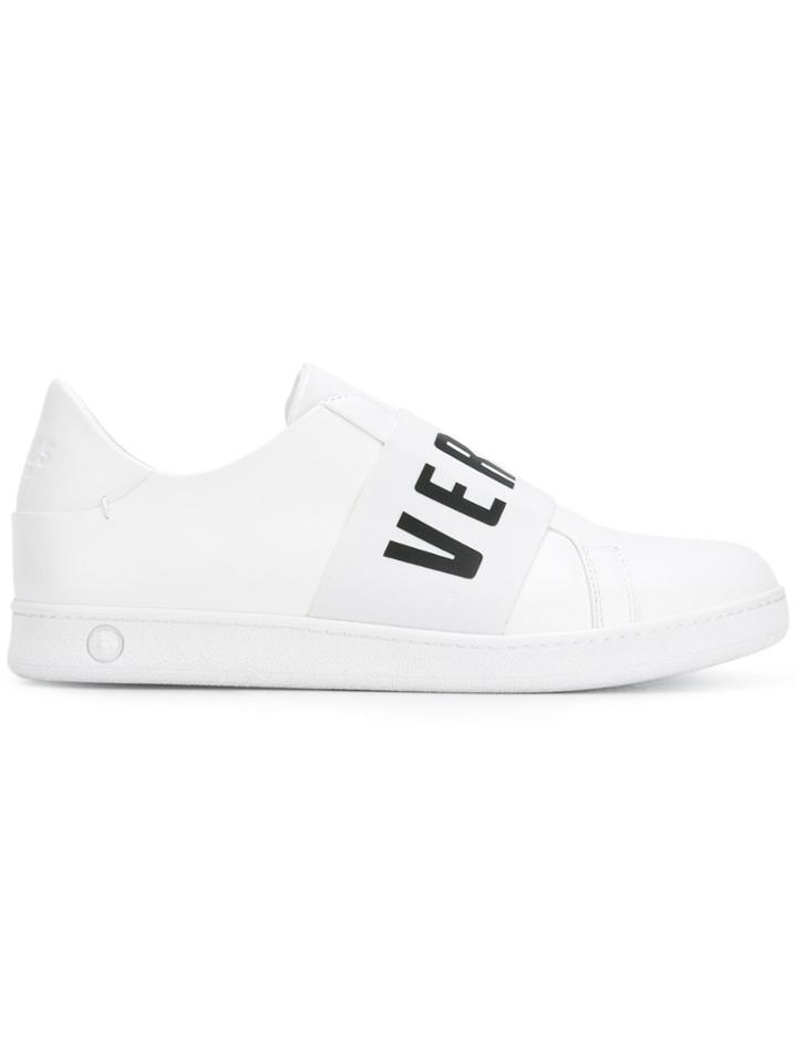 Versus Logo Strap Trainers - White