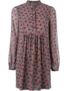 Saint Laurent Floral Georgette Dress, Women's, Size: 38, Silk
