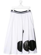 Diadora Junior Teen Logo Print Flared Skirt - White