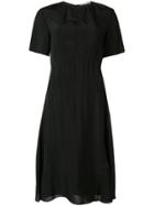 Acne Studios Shirred Short Sleeve Dress - Black