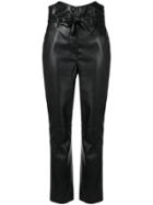 Nanushka Belted Straight-leg Trousers - Black