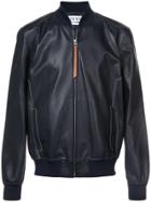 Loewe Leather Look Bomber Jacket - Black