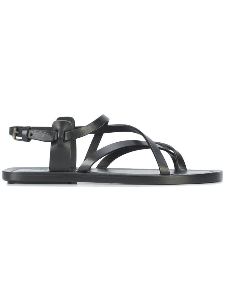 Saint Laurent Strappy Sandals - Black