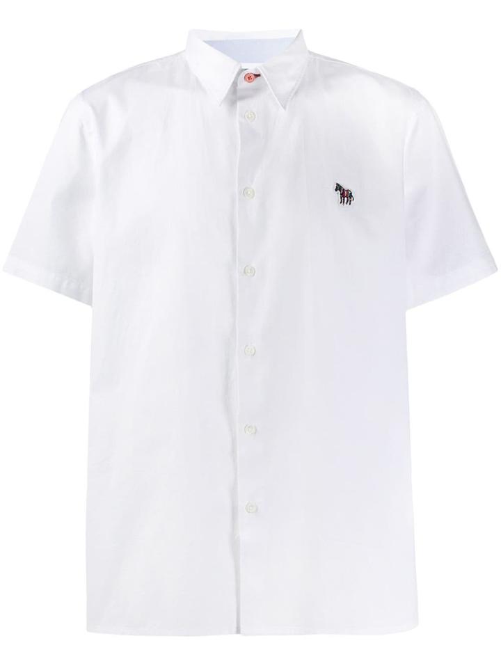 Ps Paul Smith Motif Zebra Shirt - White