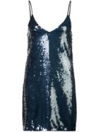Fleur Du Mal Sequin Mini Slip Dress - Blue