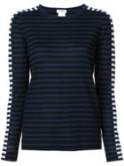 Akris Punto Round Neck Striped Jumper - Blue