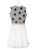 Nununu Teen Star Print Dress - Grey