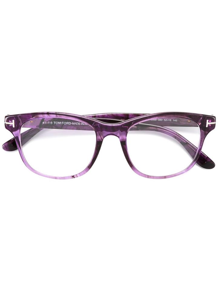 Tom Ford Eyewear Soft Square Glasses - Pink & Purple
