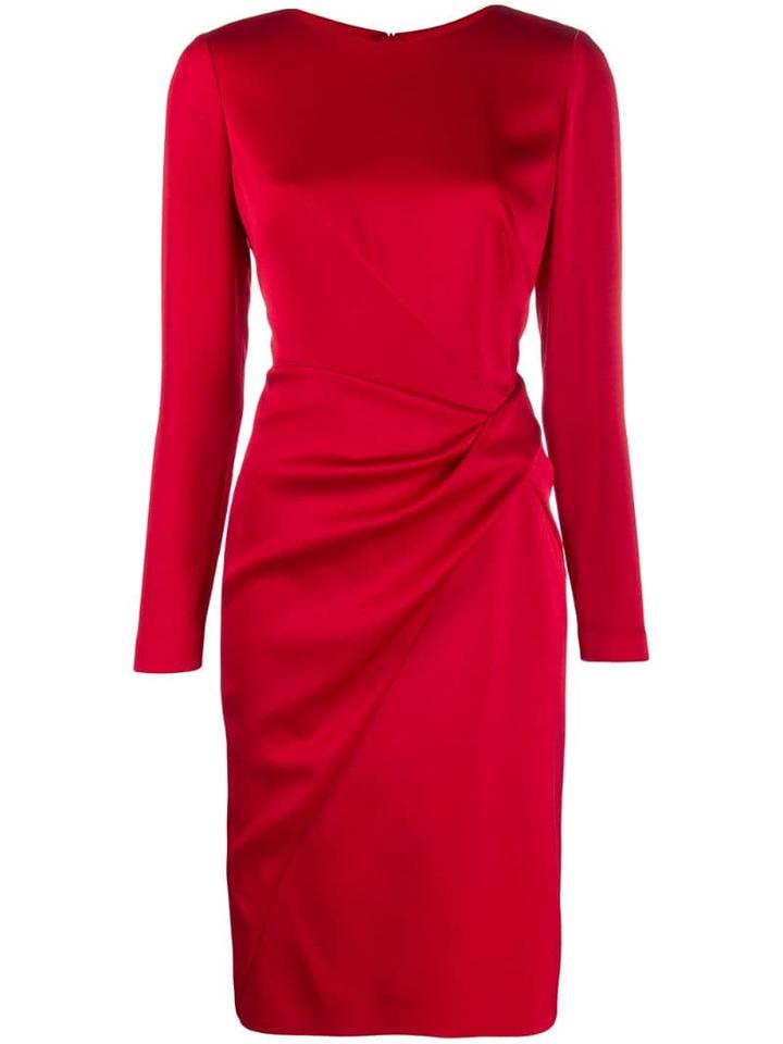 Paule Ka Ruched Detail Dress - Red