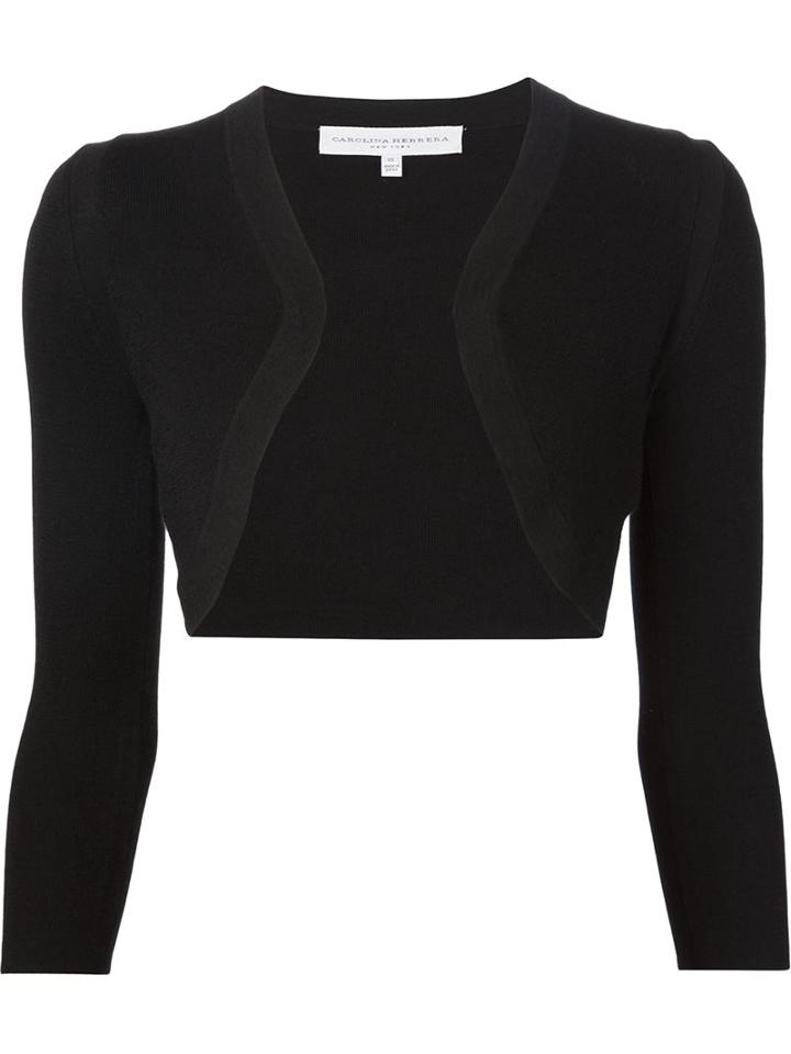 Carolina Herrera Fine Knit Bolero, Women's, Size: Xs, Black, Silk/cashmere