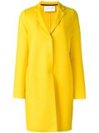 Harris Wharf London Concealed Fastening Coat - Yellow & Orange