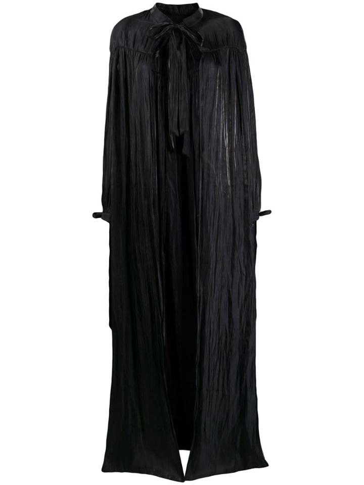 Murmur Cape-style Long Dress - Black
