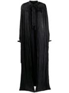 Murmur Cape-style Long Dress - Black