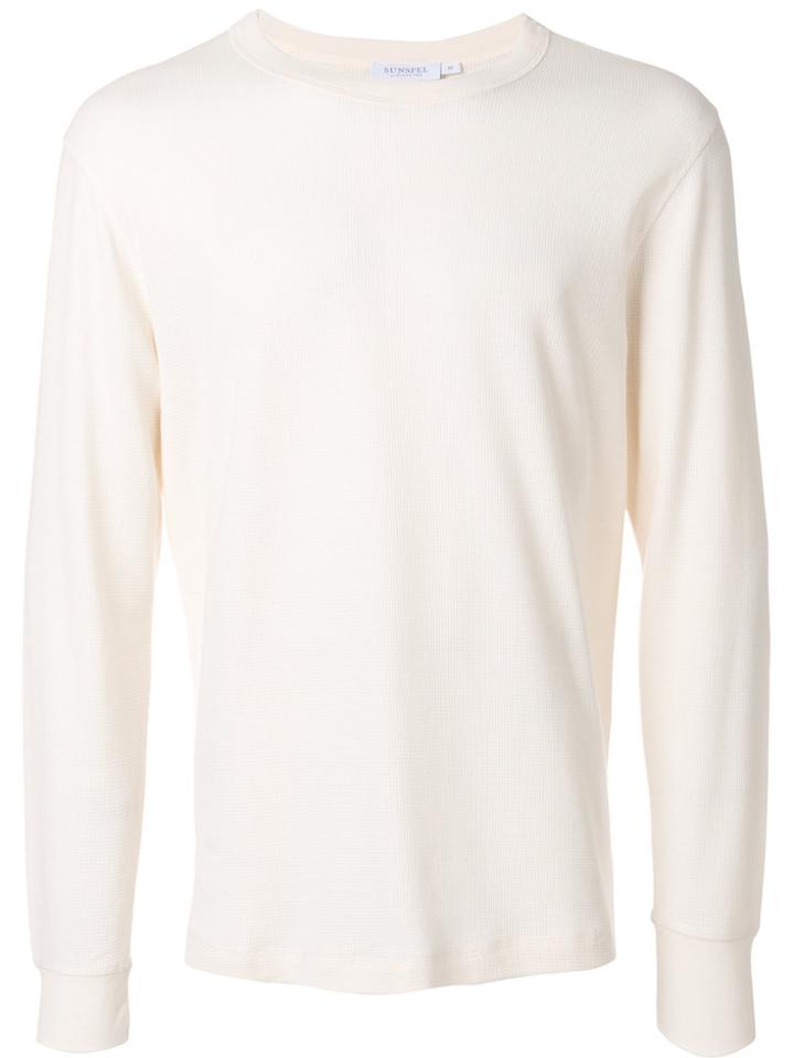 Sunspel Crew Neck Jumper - Nude & Neutrals