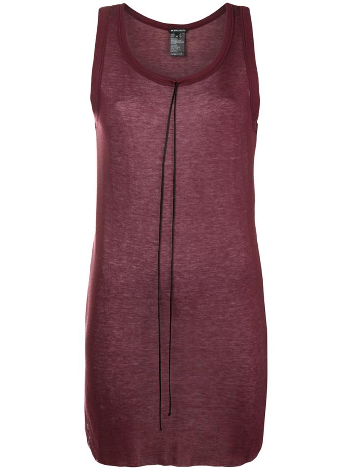 Ann Demeulemeester Sleevless Drawstring Top - Red