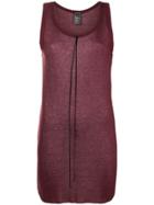 Ann Demeulemeester Sleevless Drawstring Top - Red