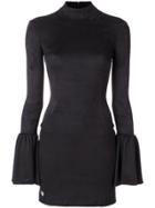 Philipp Plein Fitted Dress With Flared Sleeves - Black