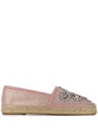 René Caovilla Embroidered Espadrilles - Pink