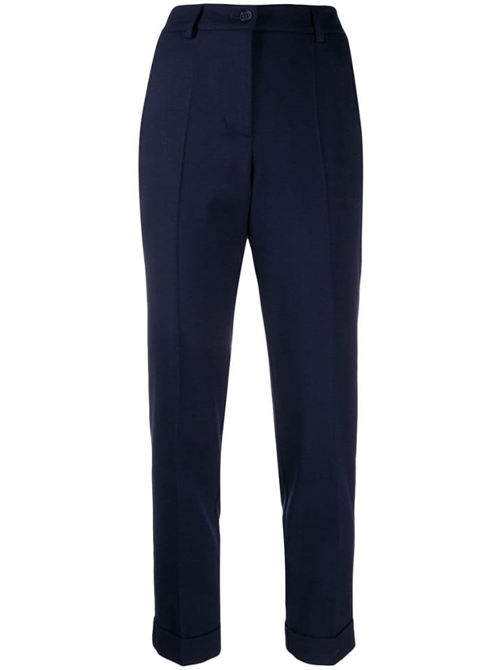 P.a.r.o.s.h. High-waisted Cigarette Trousers - Blue
