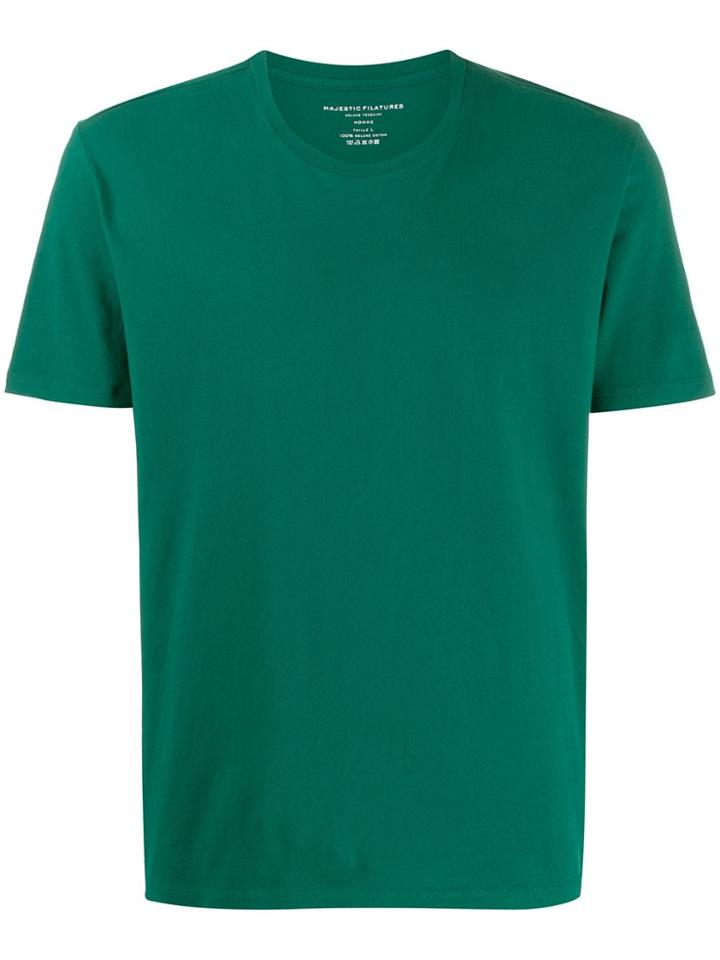 Majestic Filatures Plain Crew-neck T-shirt - Green