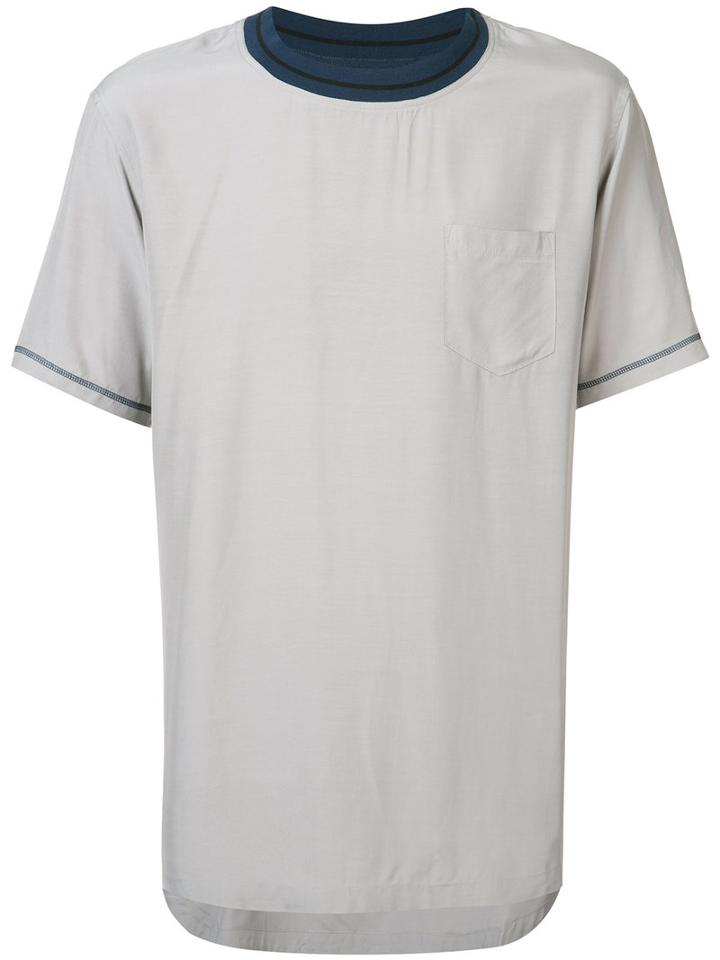 F.s.z - Pullover T-shirt - Men - Rayon - L, Grey, Rayon