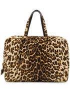 Prada Leopard Print Holdall - Brown