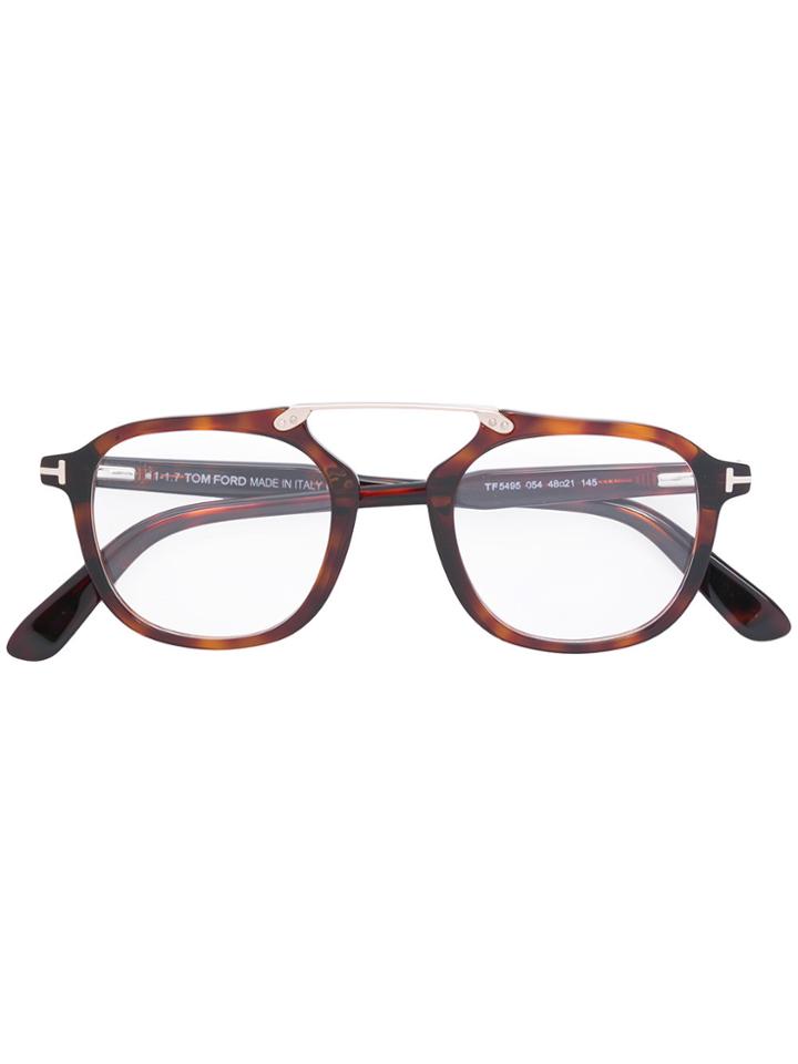 Tom Ford Eyewear Square Glasses - Brown